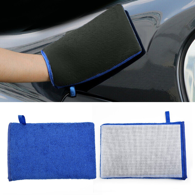 Microfiber Car Wash Gloves Car Wash Magic Clay Bar Mitt Car Clay Cloth  Automotive Detailing Towel Sponge Pad Clay Cloth - AliExpress